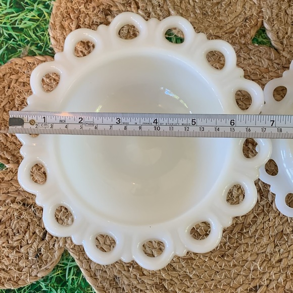 Vintage Glimma Glimåkra white Opal milk glass bowl dish (set of 2), EUC - Picture 10 of 11